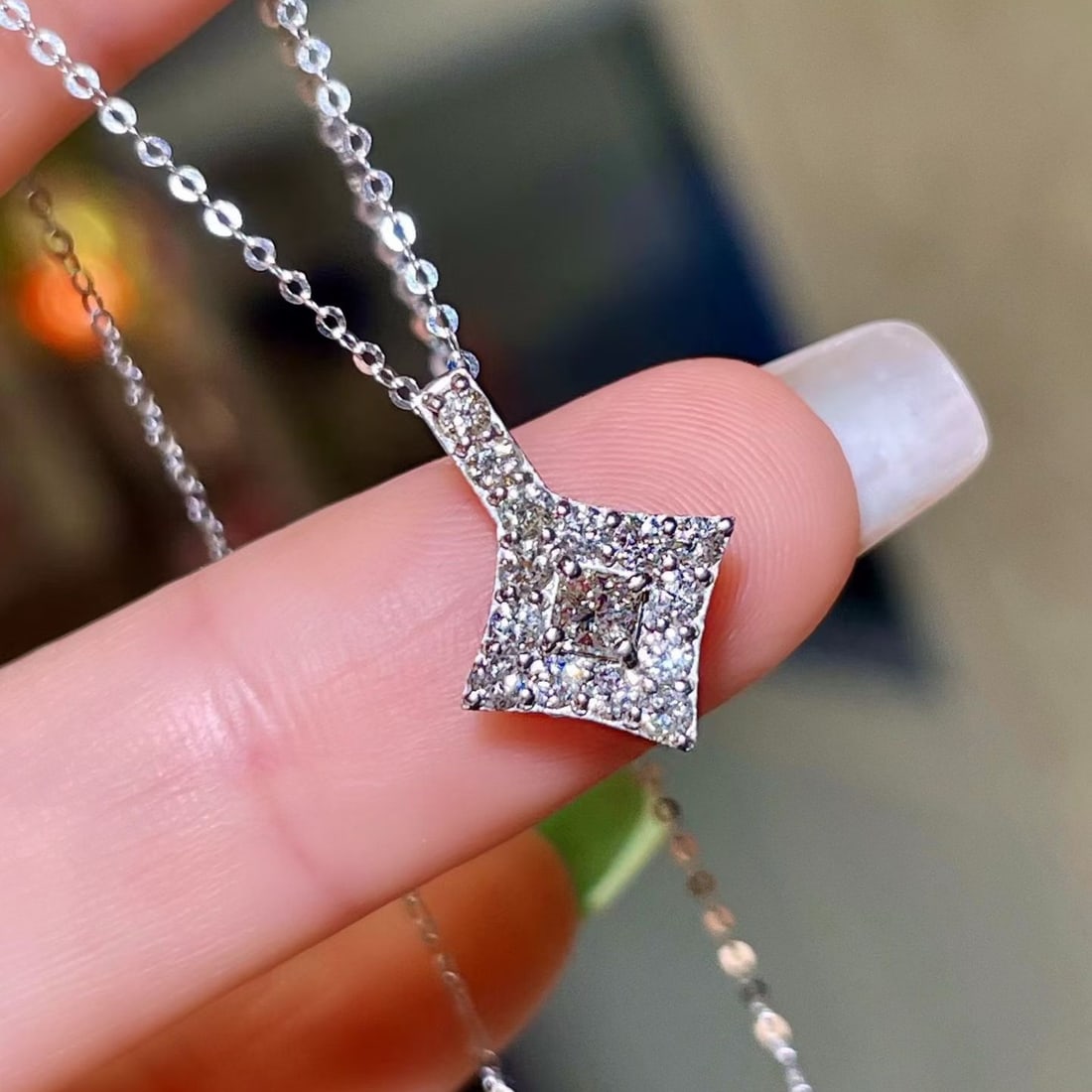 14k Gold 0.50 Ct Natural H Diamond Pendant( Without Chain ) - 2