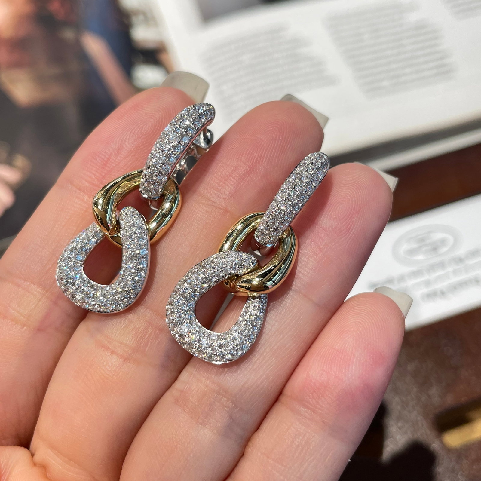 14k Gold 2 Ct Natural H Diamond Earrings - 5