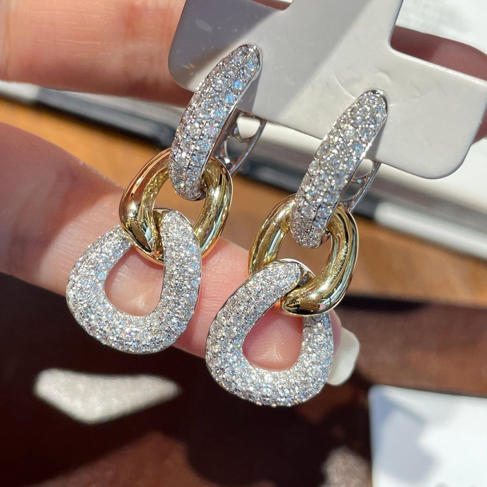 14k Gold 2 Ct Natural H Diamond Earrings - 7
