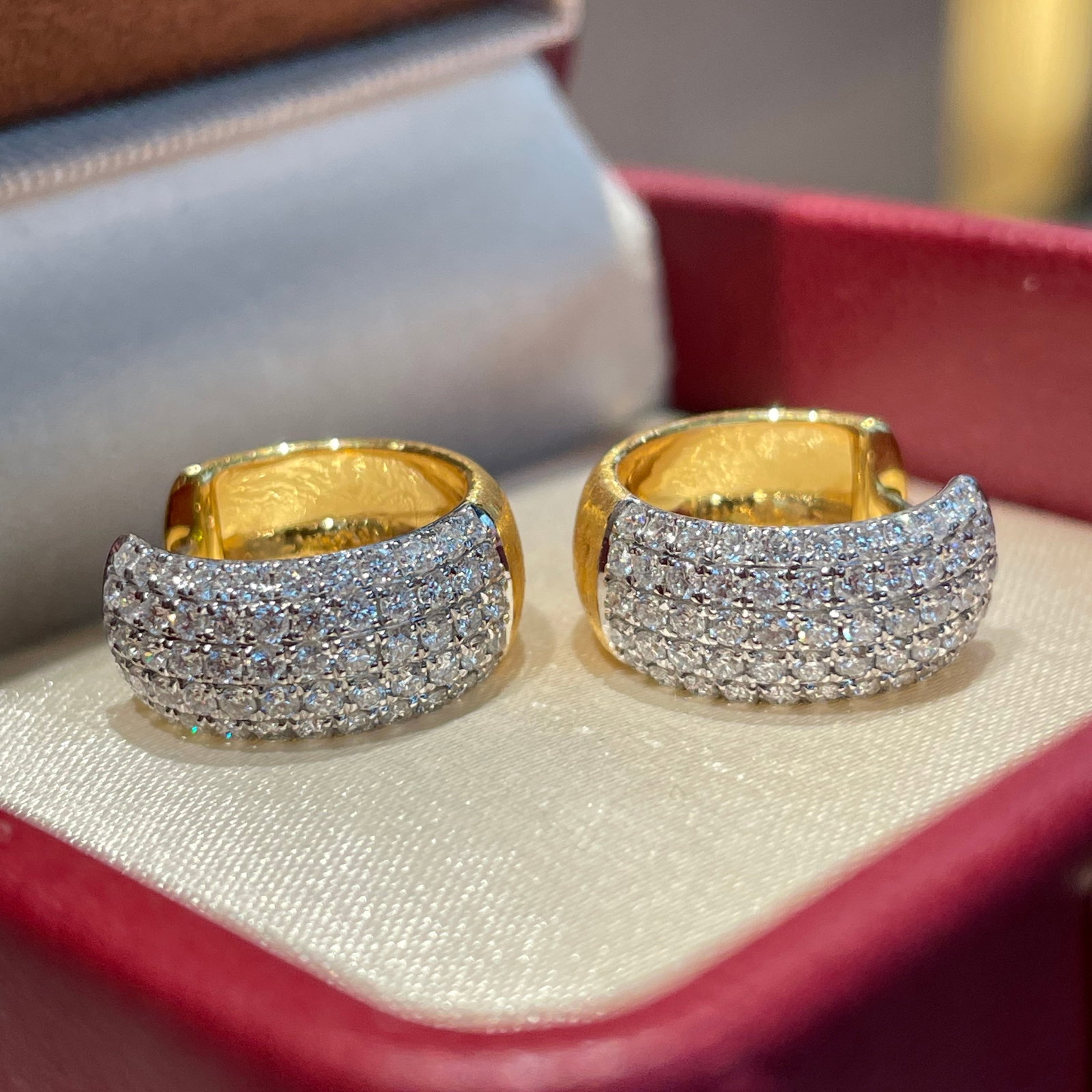 14k Gold 1.2 Ct Natural H Diamond Earrings - 3