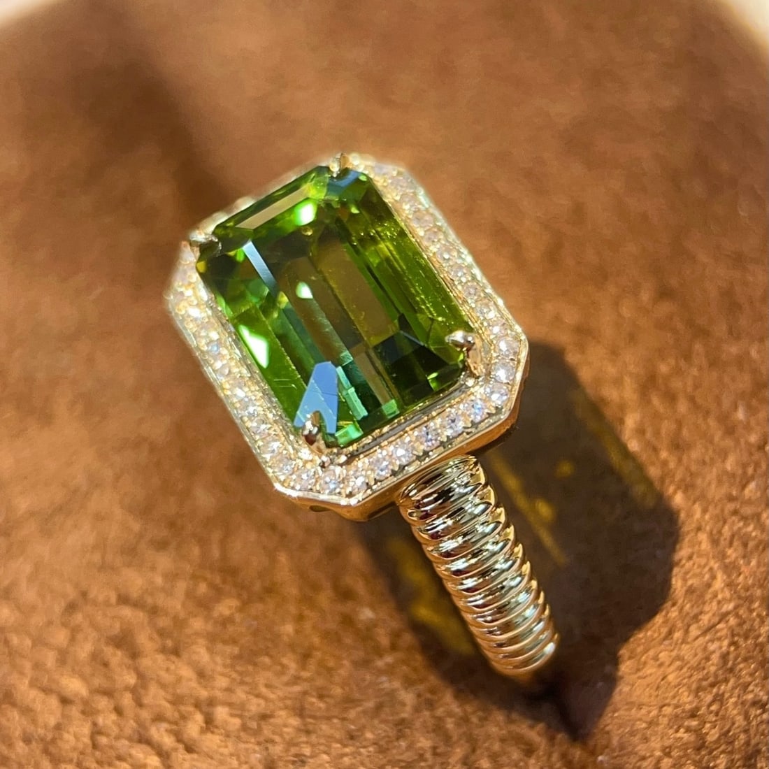 14k Gold 3.47 Ctw Natural Tourmaline & Diamond Ring - 2