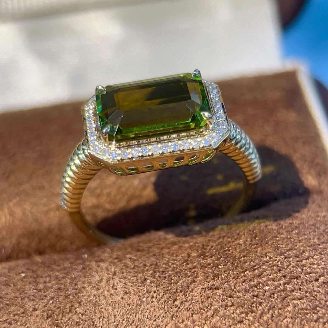 14k Gold 3.47 Ctw Natural Tourmaline & Diamond Ring - 3