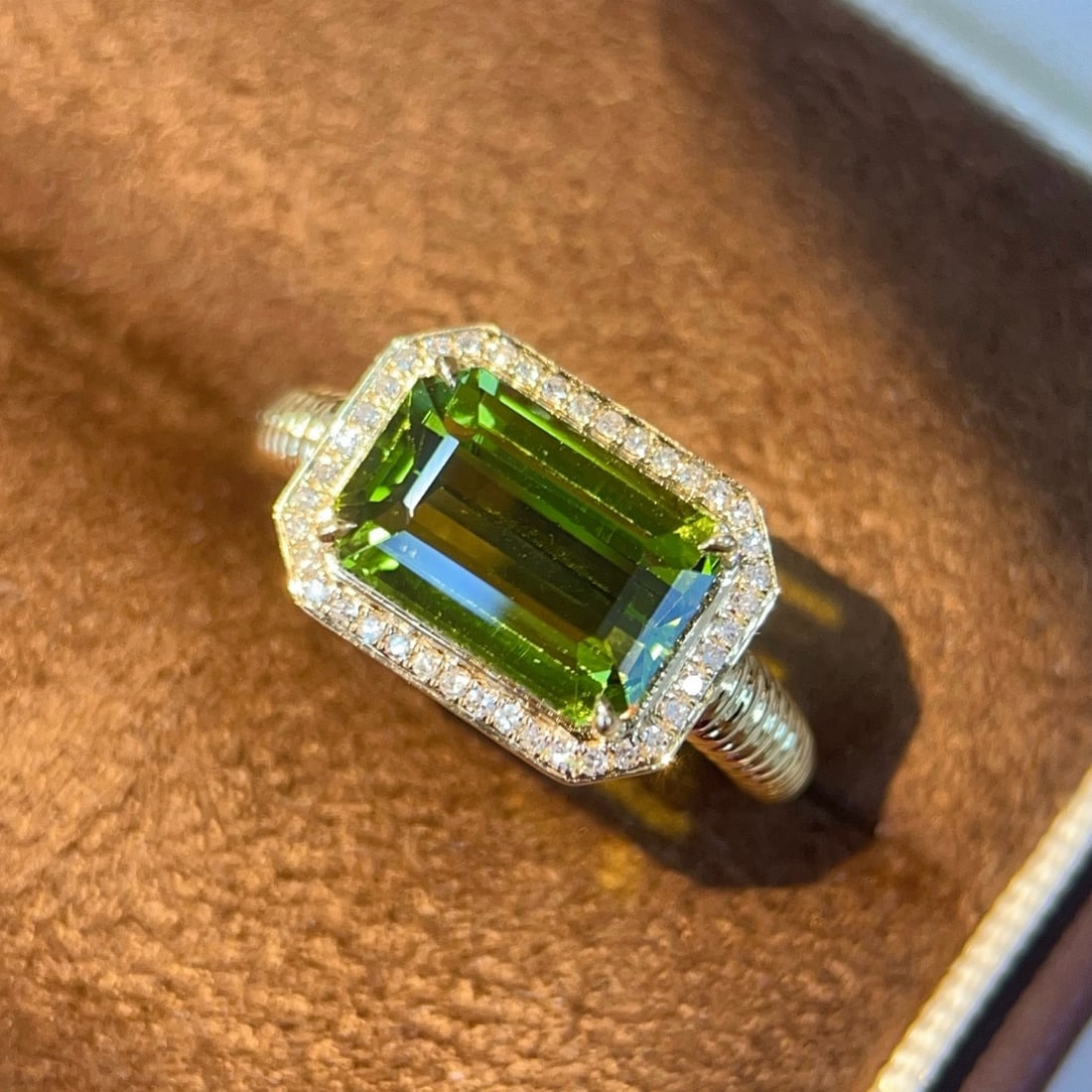 14k Gold 3.47 Ctw Natural Tourmaline & Diamond Ring - 5