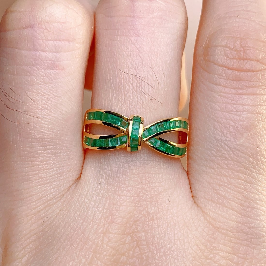 14k Gold 1.60 Ct Natural Emerald Ring - 6