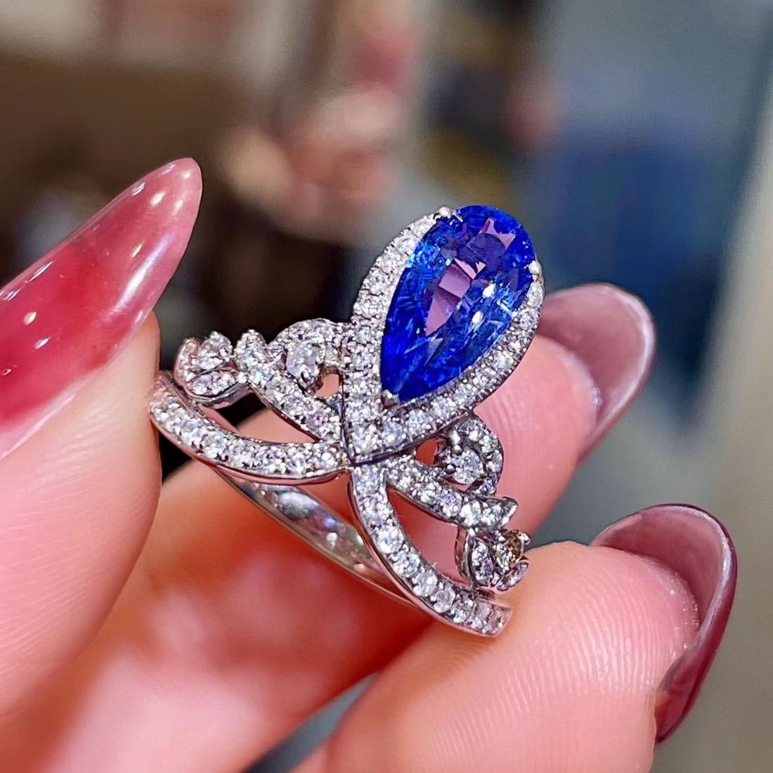 14K GOLD 1.81 CTW NATURAL SAPPHIRE & DIAMOND RING - 3