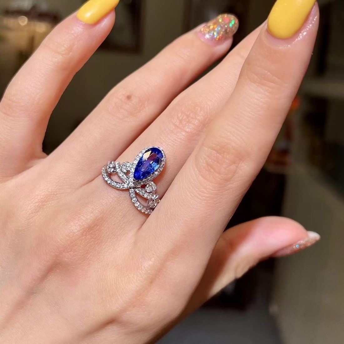 14K GOLD 1.81 CTW NATURAL SAPPHIRE & DIAMOND RING - 4