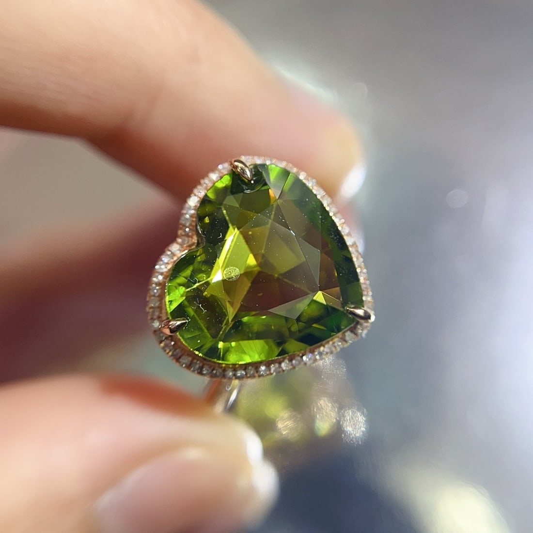 14k Gold 5.20 Ct Natural Tourmaline & Diamond Ring - 5
