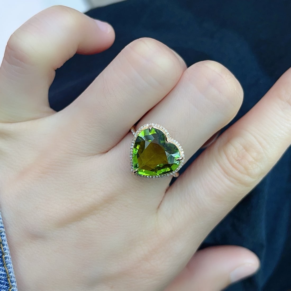 14k Gold 5.20 Ct Natural Tourmaline & Diamond Ring - 6
