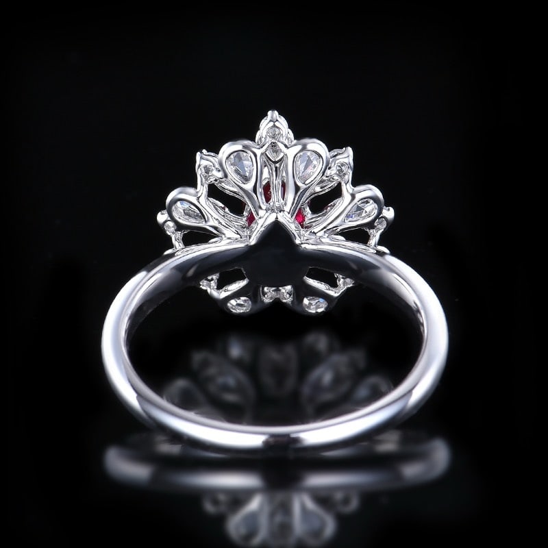 14k Gold 1.02 Ctw Natural Ruby & Diamond Ring - 5