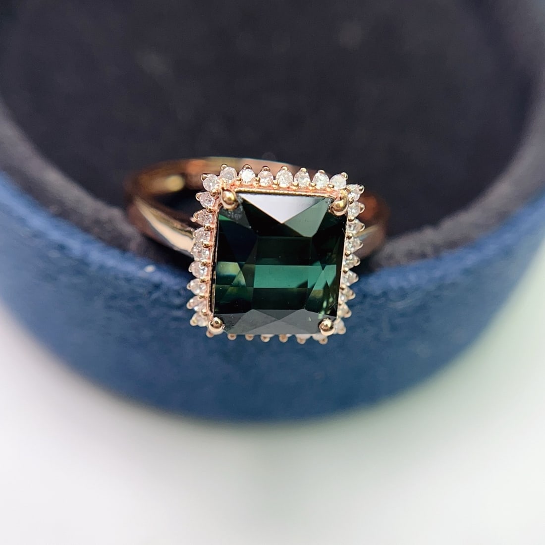 14k Gold 3.05 Ct Natural Tourmaline & Diamond Ring - 4