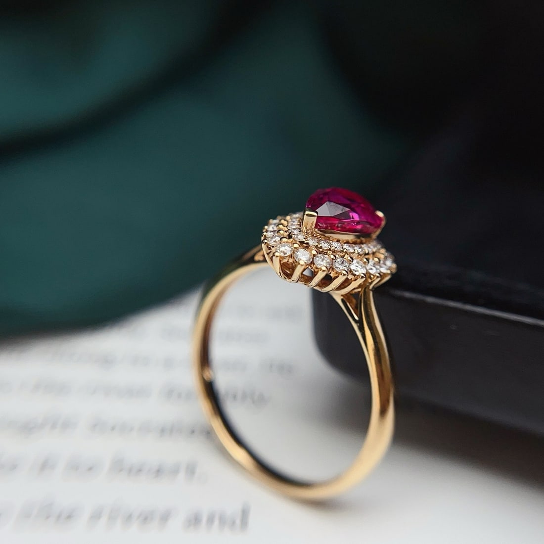 14k Gold 1.05 Ct Natural Ruby & Diamond Ring - 5