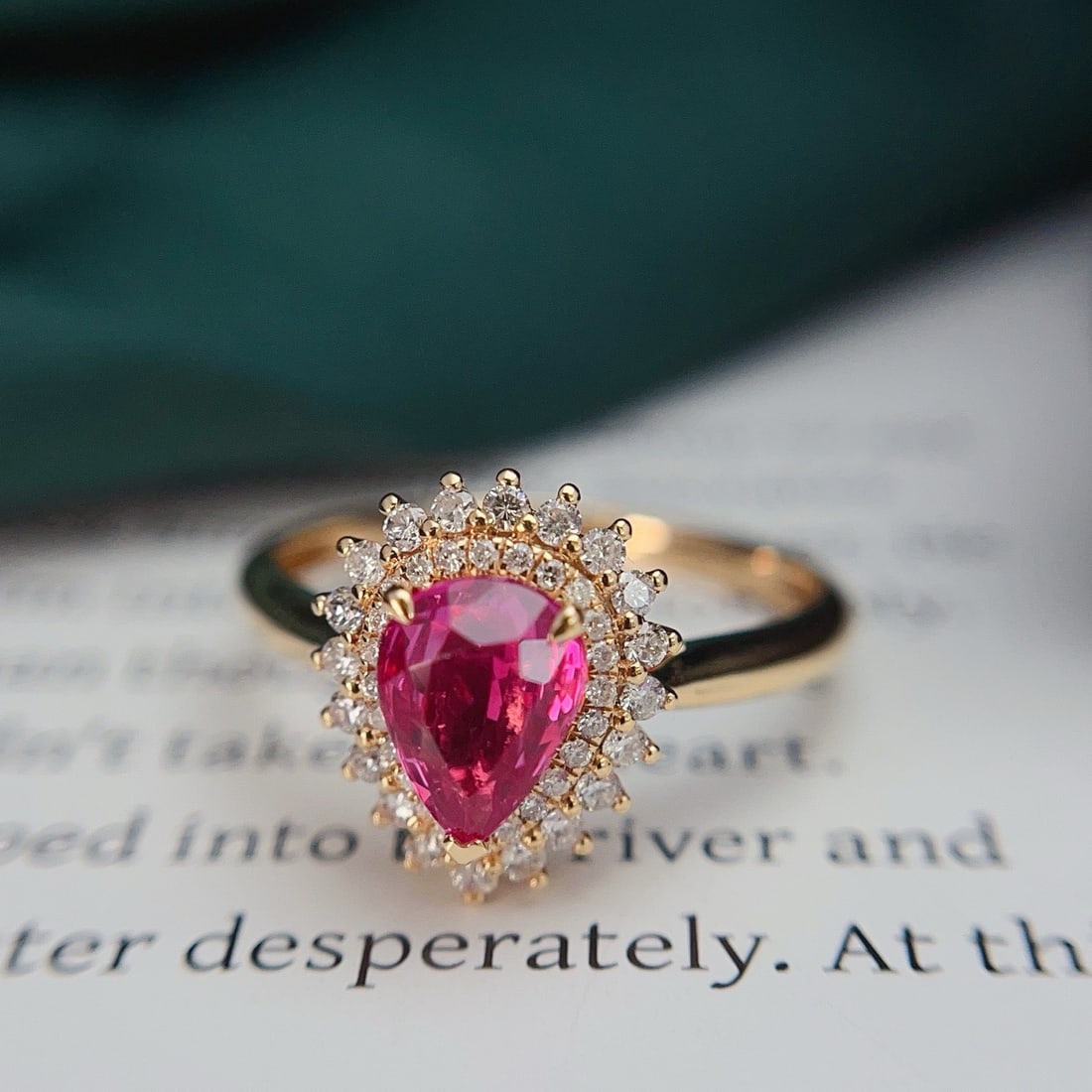 14k Gold 1.05 Ct Natural Ruby & Diamond Ring - 7