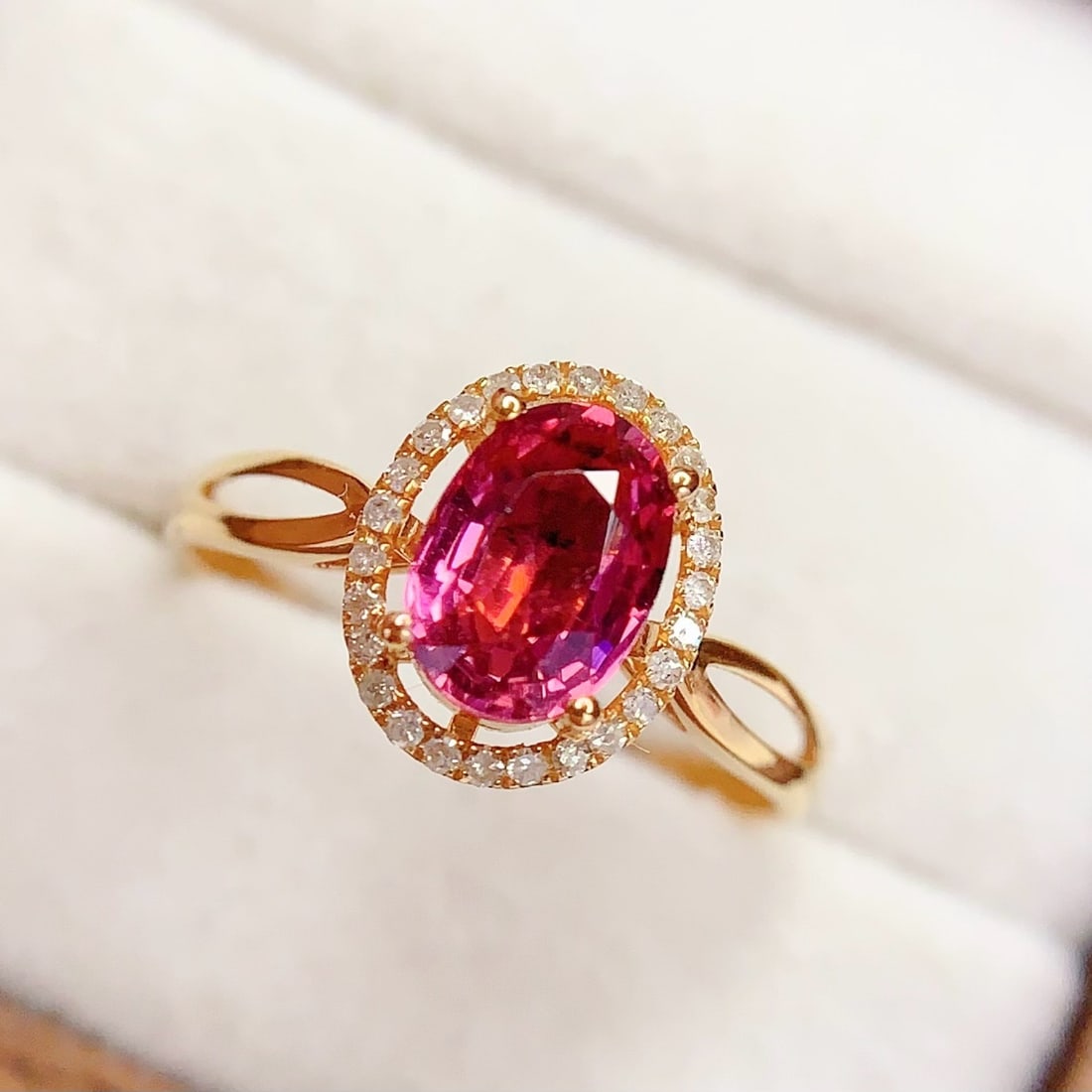 14k Gold 1.5 Ct Natural Tourmaline & Diamond Ring - 3