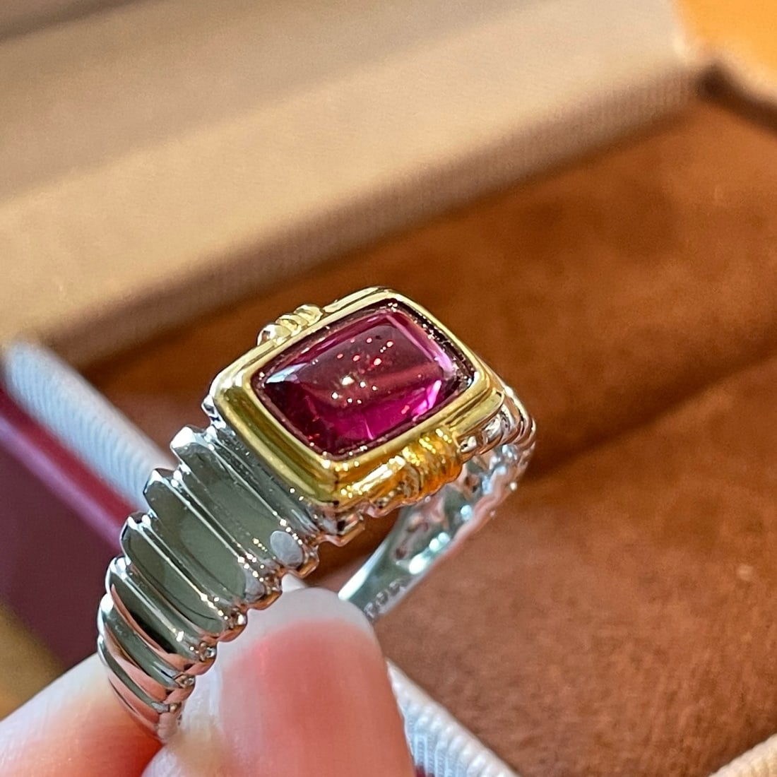 14k Gold 1 Ct Natural Tourmaline Ring - 4