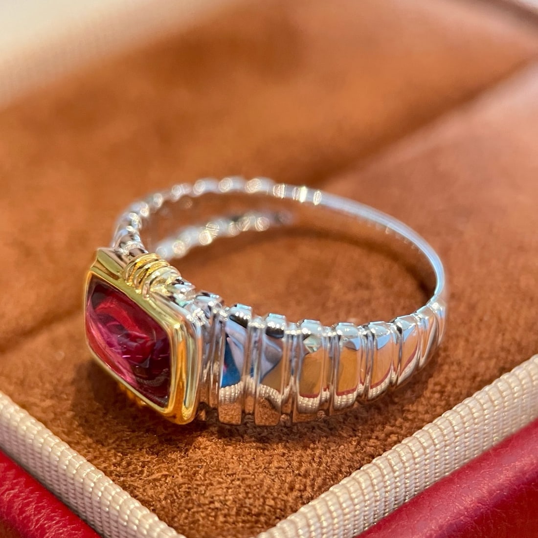 14k Gold 1 Ct Natural Tourmaline Ring - 7