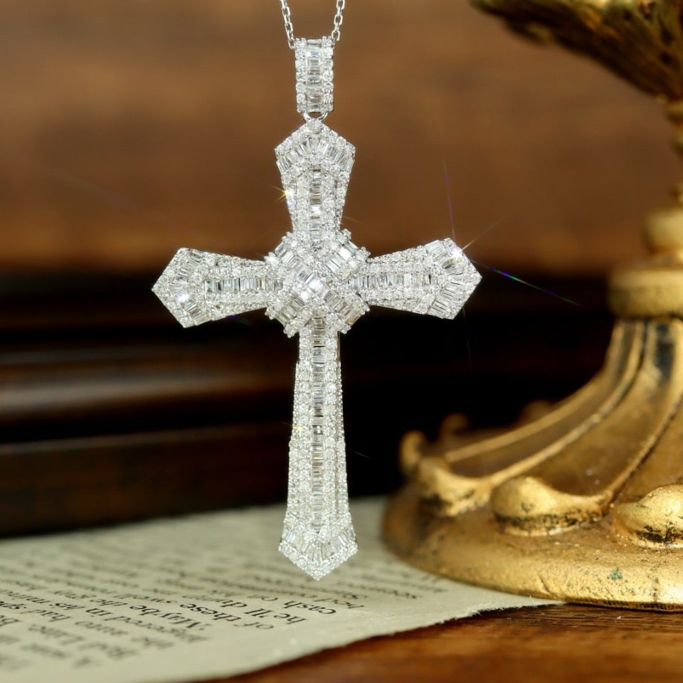 14k Gold 3.5 Ct Natural H Diamond Pendant( Without Chain ) - 2