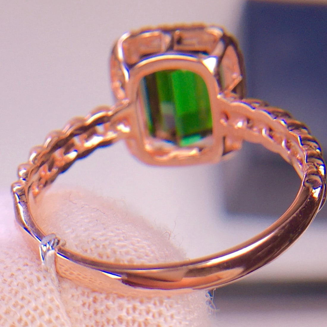 14k Gold 2.9 Ct Natural Tourmaline & Diamond Ring - 7