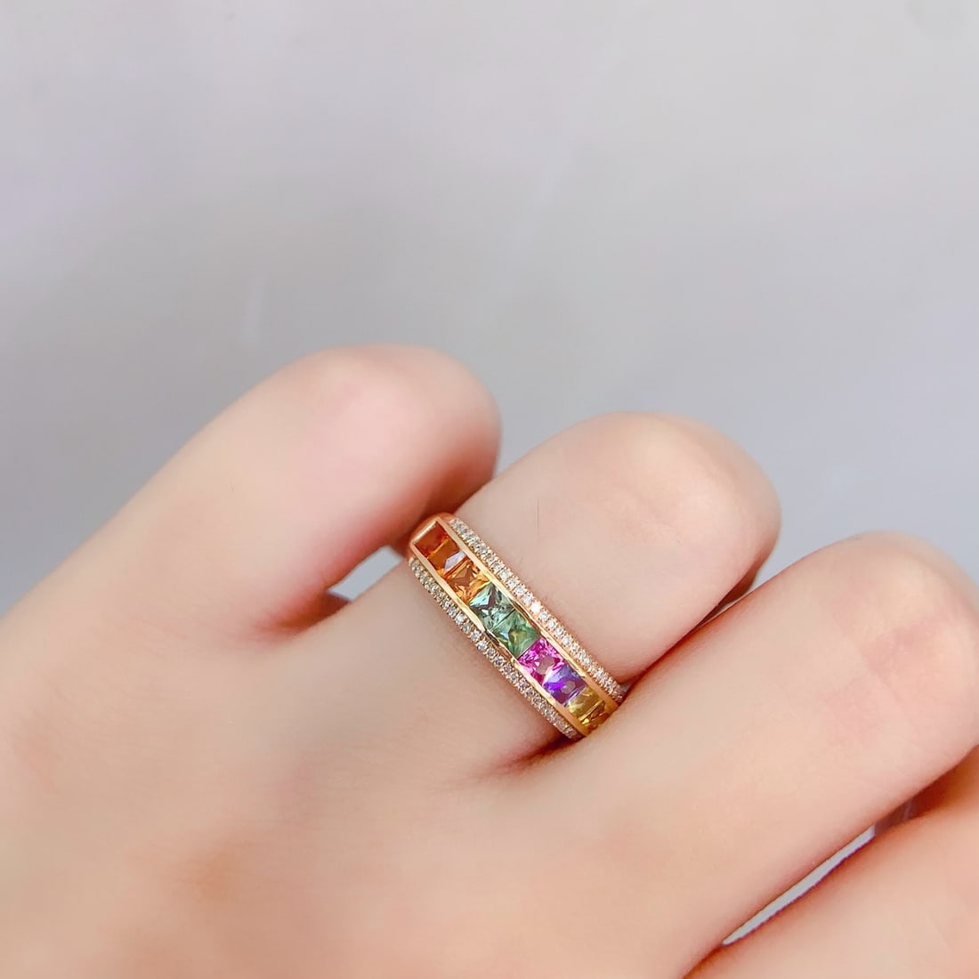 14k Gold 1.5 Ct Natural Sapphire & Diamond Ring - 2