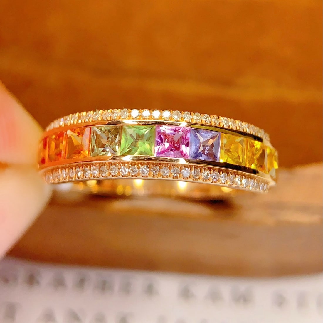14k Gold 1.5 Ct Natural Sapphire & Diamond Ring - 3