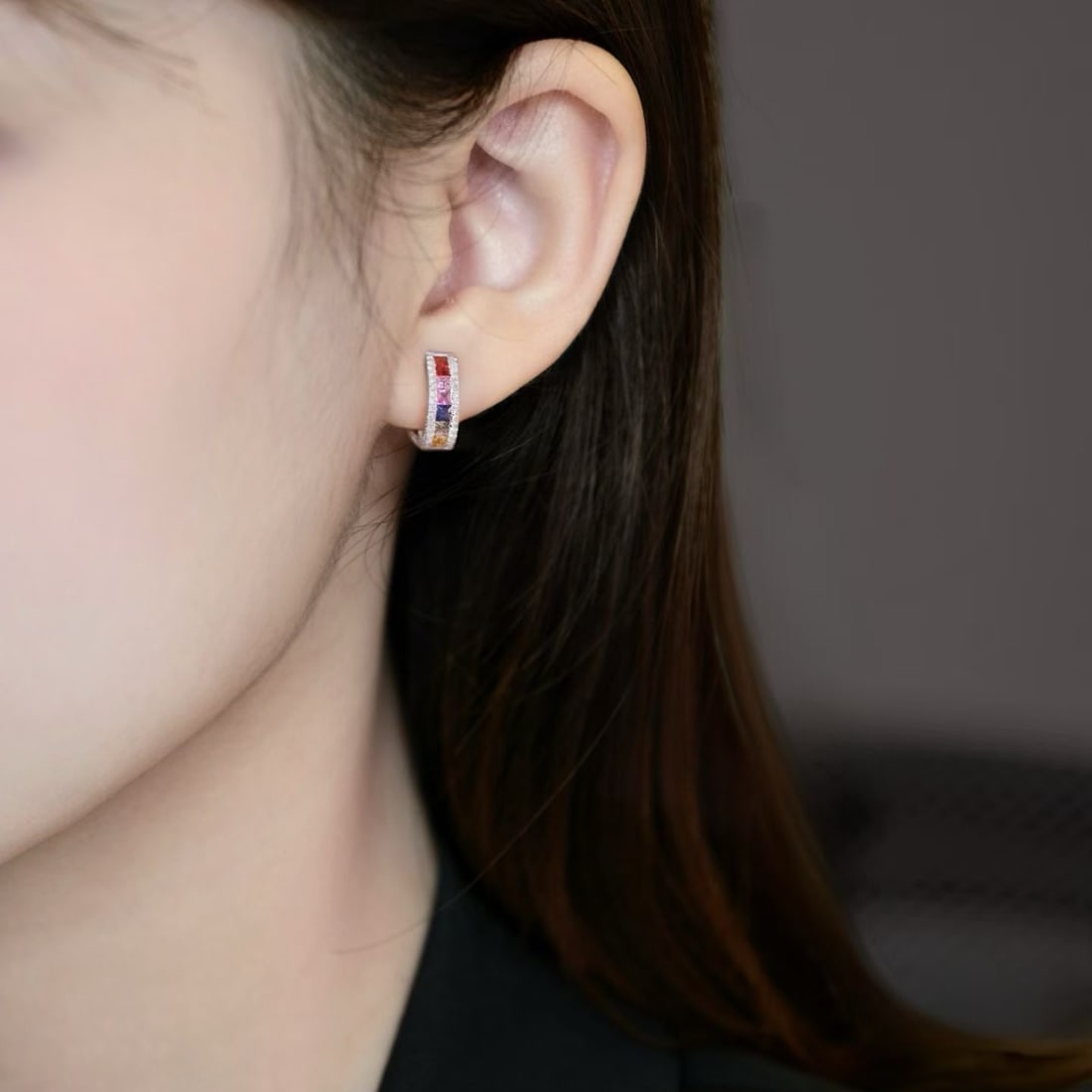 14k Gold 1.68 Ctw Natural Sapphire & Diamond Earrings - 6