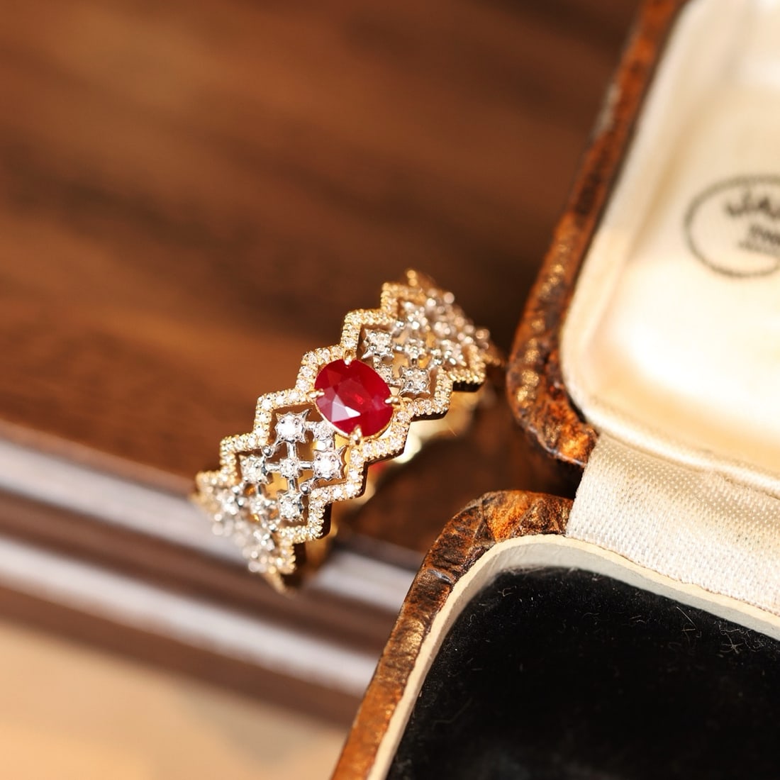 14k Gold 1.15 Ctw Natural Ruby & Diamond Ring - 2