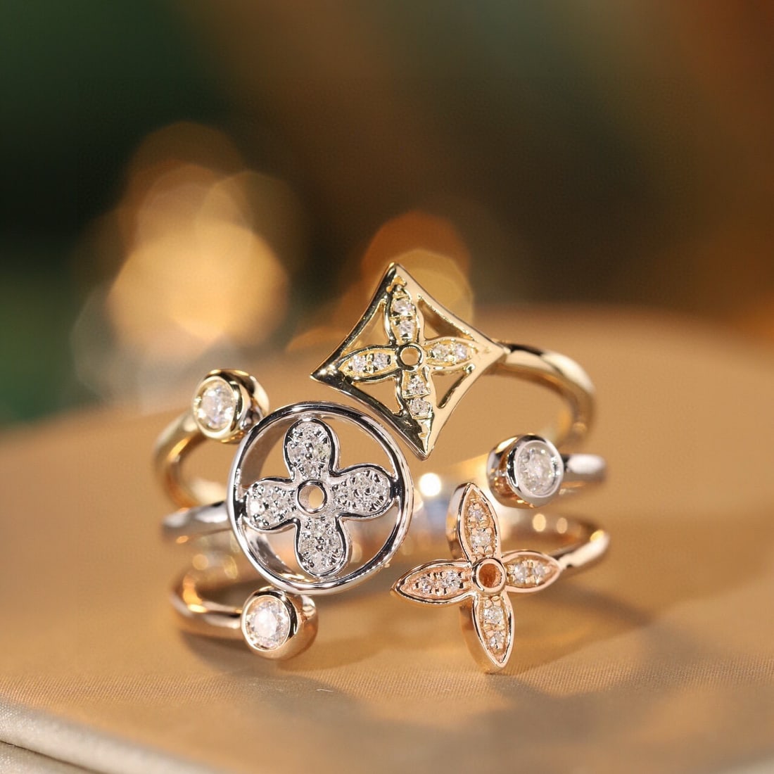 14k Gold 0.20 Ct Natural H Diamond Ring - 2