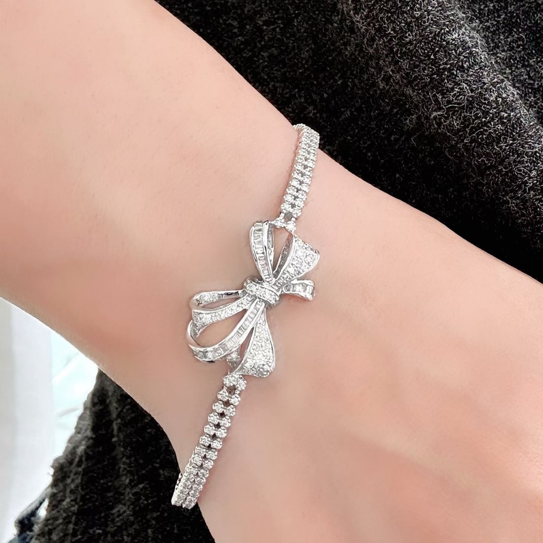 14k Gold 1.8 Ct Natural H Diamond Bracelet - 5