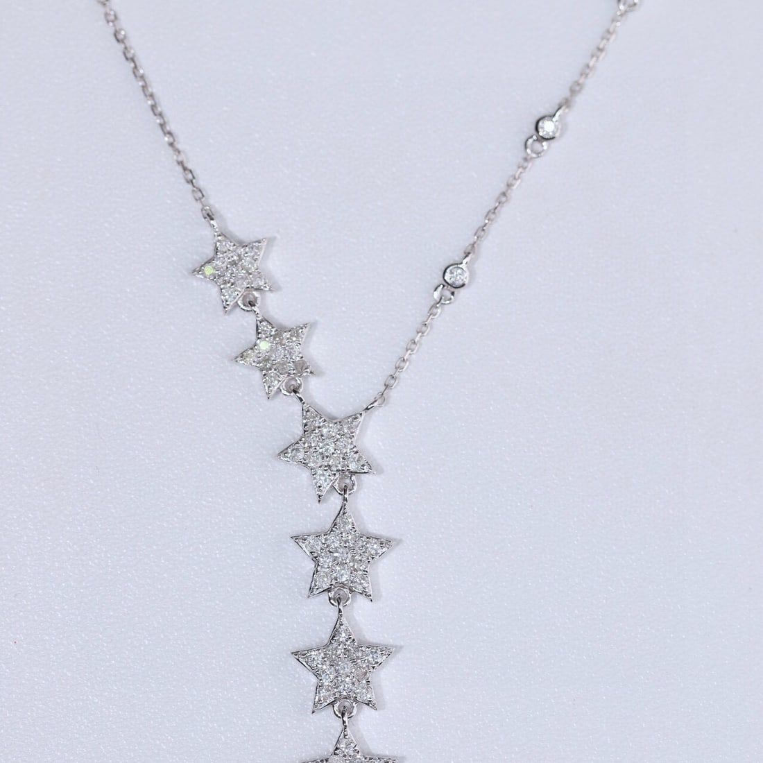 14k Gold 0.8 Ct Natural H Diamond Necklace - 7