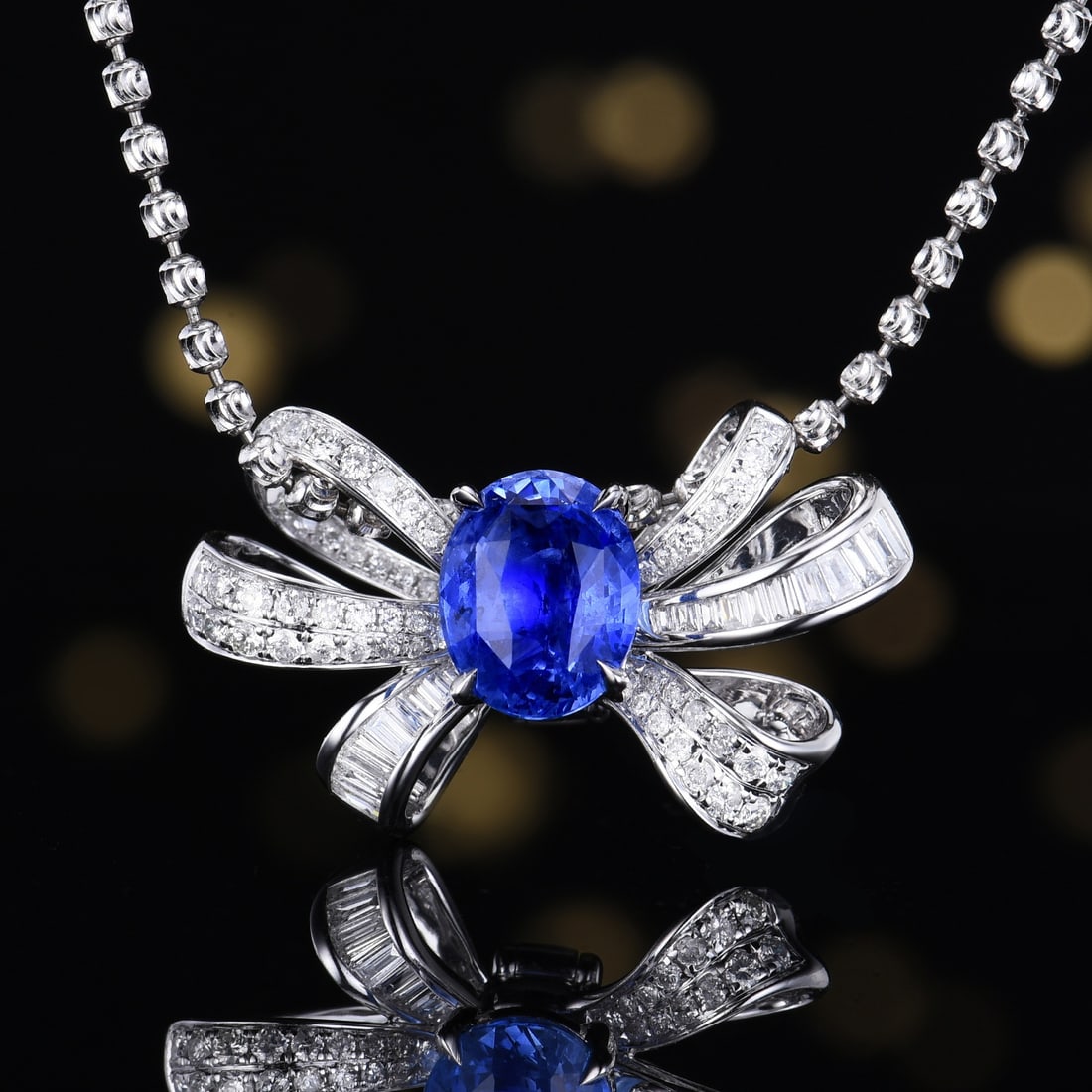 14k Gold 3.01 Ctw Natural Sapphire & Diamond Ring/pendant( Without Chain ) - 2