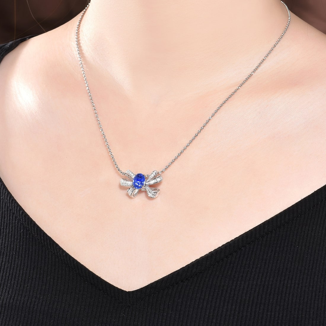 14k Gold 3.01 Ctw Natural Sapphire & Diamond Ring/pendant( Without Chain ) - 4