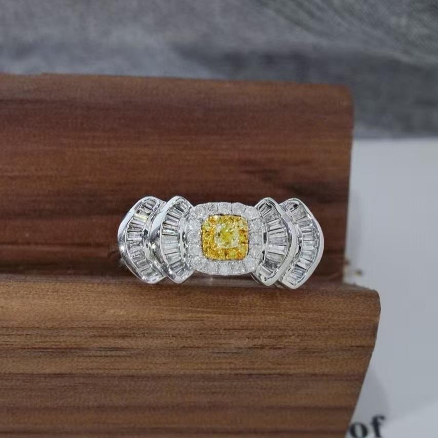14k Gold 0.65 Ct Natural Color Diamond Ring: Ref:231182039 // gold content:14k gold // ring size:7. 25us // // main gemstone:diamond // shape:multiple // carat weight:0. 65ct // clarity grade:vs-si // color:color // treatment:natural //