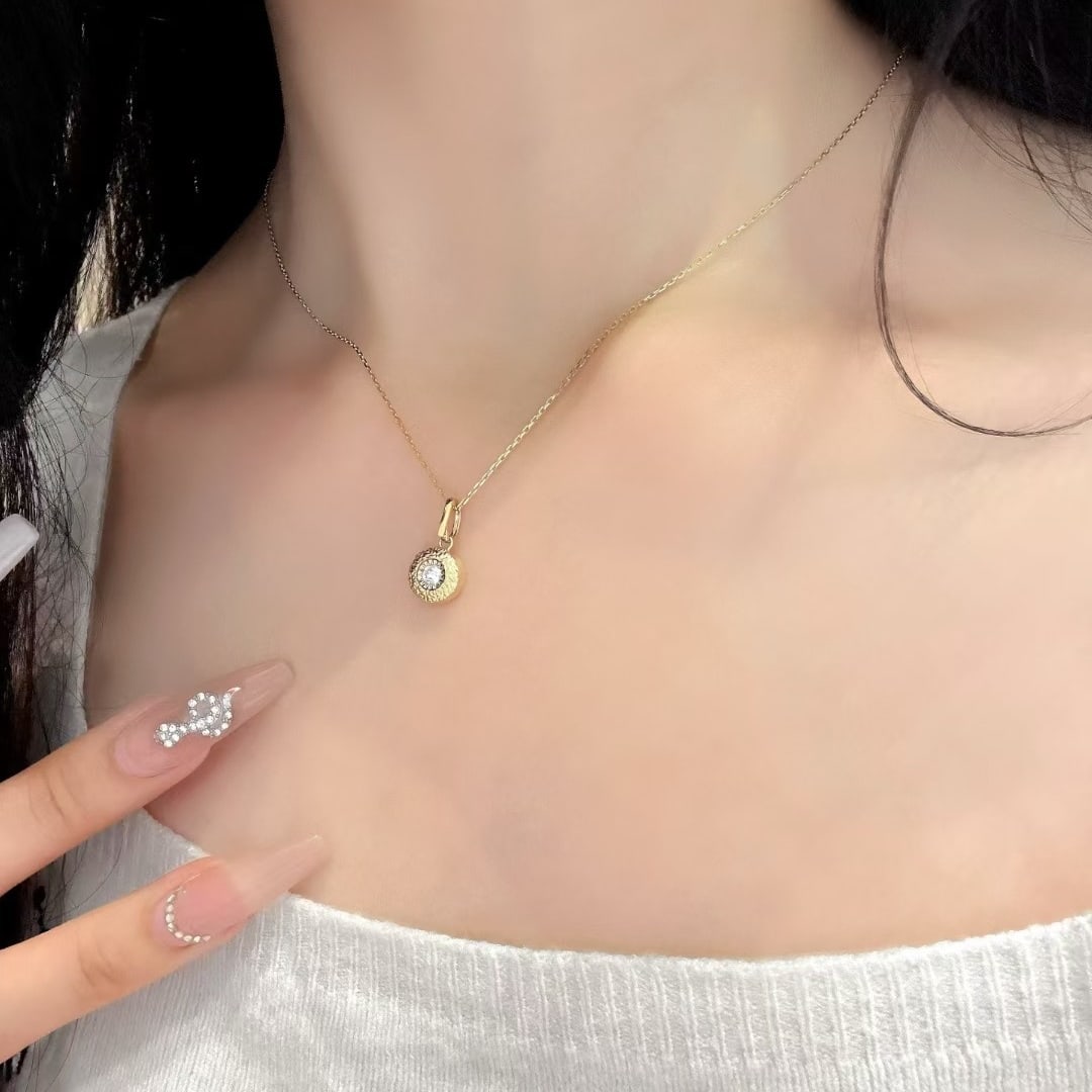 14k Gold 0.13 Ct Natural H Diamond Pendant( Without Chain ) - 5