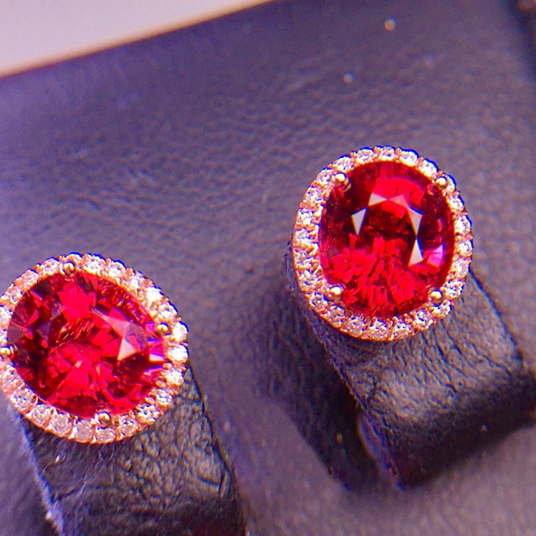 14k Gold 2.92 Ct Natural Tourmaline & Diamond Earrings - 4