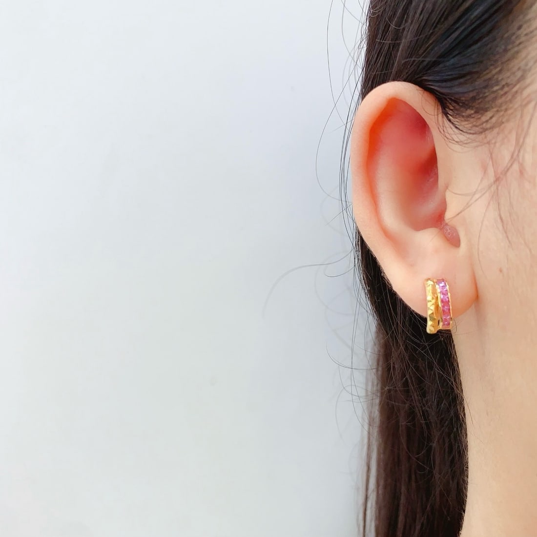 14k Gold 1.4 Ct Natural Sapphire Earrings - 4