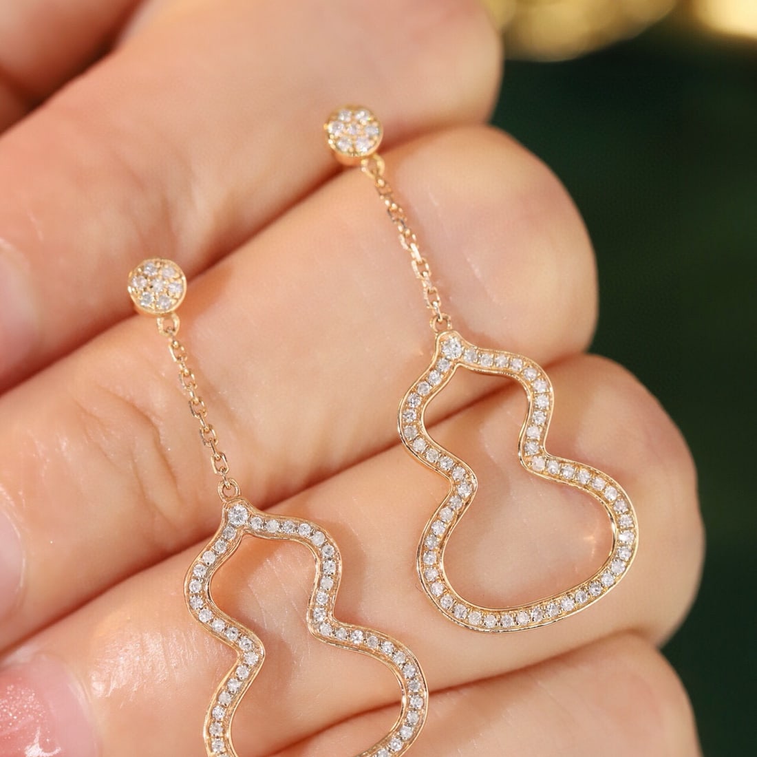 14k Gold 0.4 Ct Natural H Diamond Earrings - 2