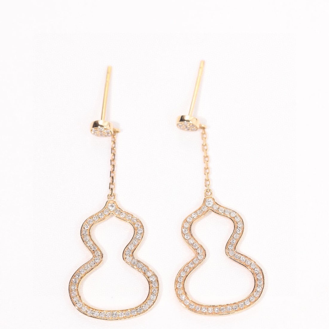 14k Gold 0.4 Ct Natural H Diamond Earrings - 8