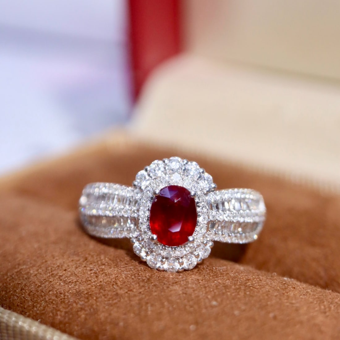 14k Gold 1.32 Ctw Natural Ruby & Diamond Ring - 2