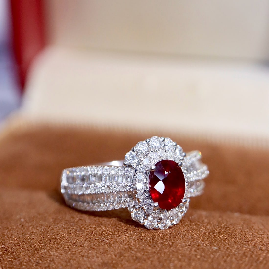 14k Gold 1.32 Ctw Natural Ruby & Diamond Ring - 3