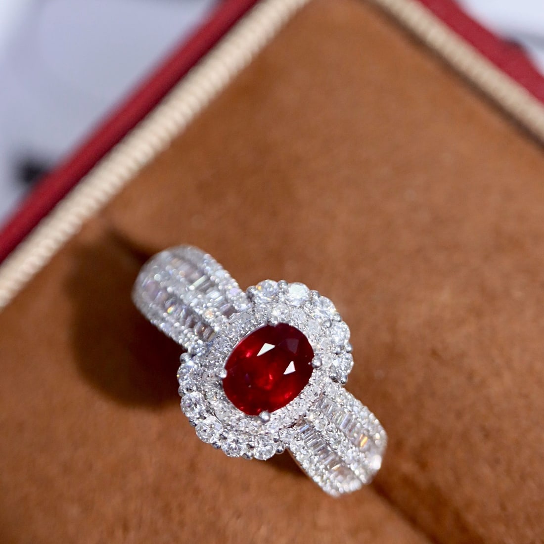 14k Gold 1.32 Ctw Natural Ruby & Diamond Ring - 4