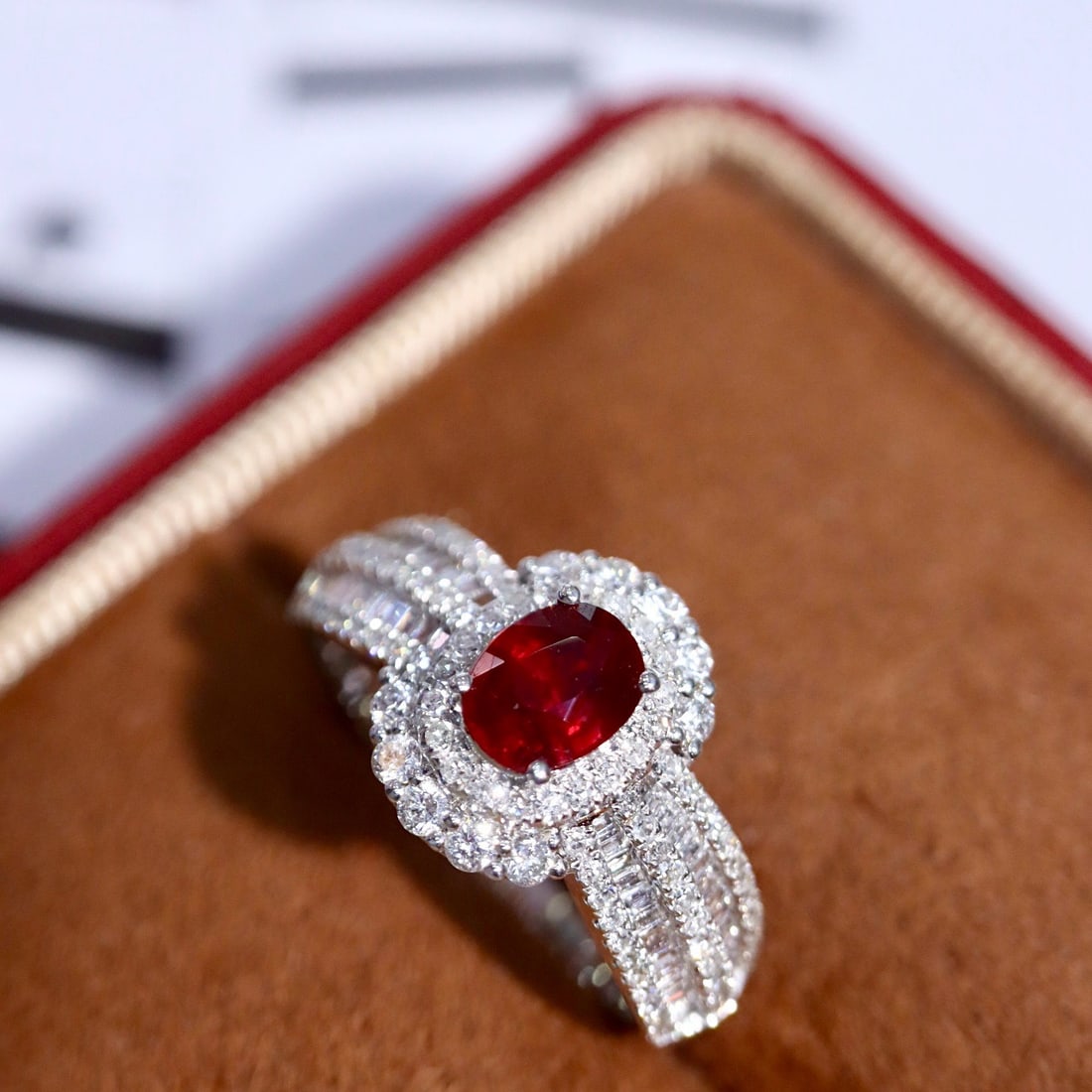 14k Gold 1.32 Ctw Natural Ruby & Diamond Ring - 5