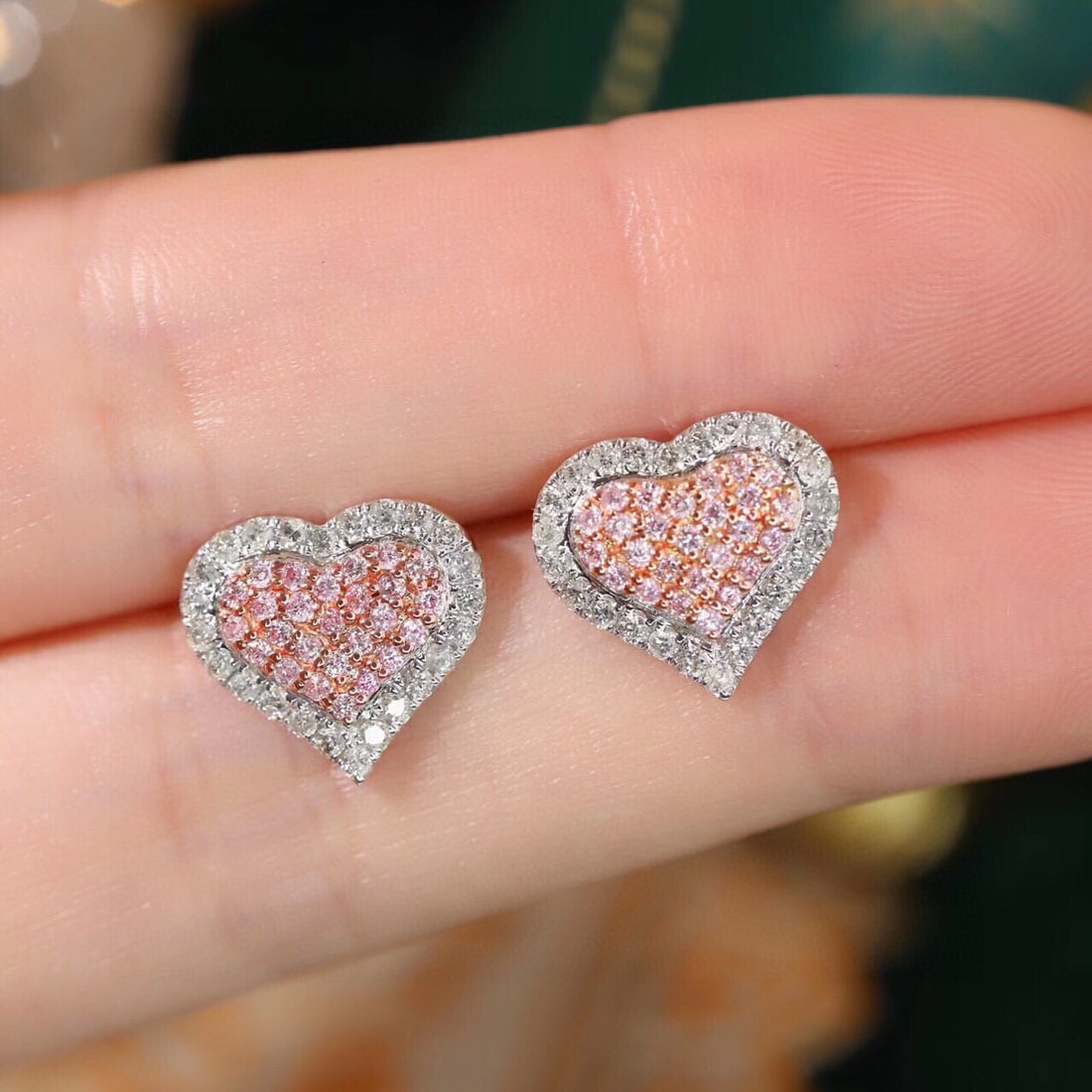 14k Gold 0.8 Ct Natural H Diamond Earrings - 7