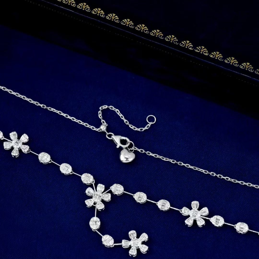 14k Gold 2.1 Ct Natural H Diamond Necklace - 3