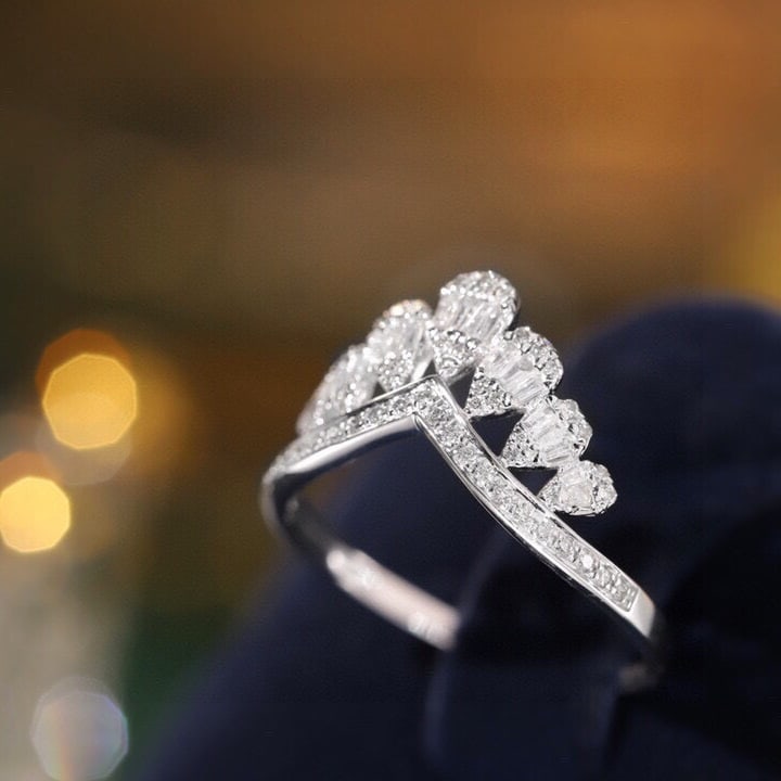 14k Gold 0.4 Ct Natural H Diamond Ring - 5