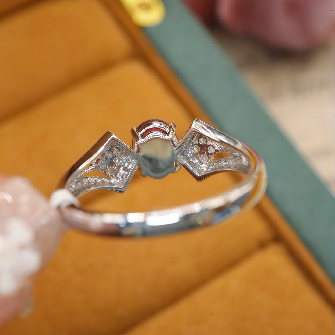 14k Gold 1.29 Ctw Vivid Pink Natural Sapphire & Diamond Ring - 4