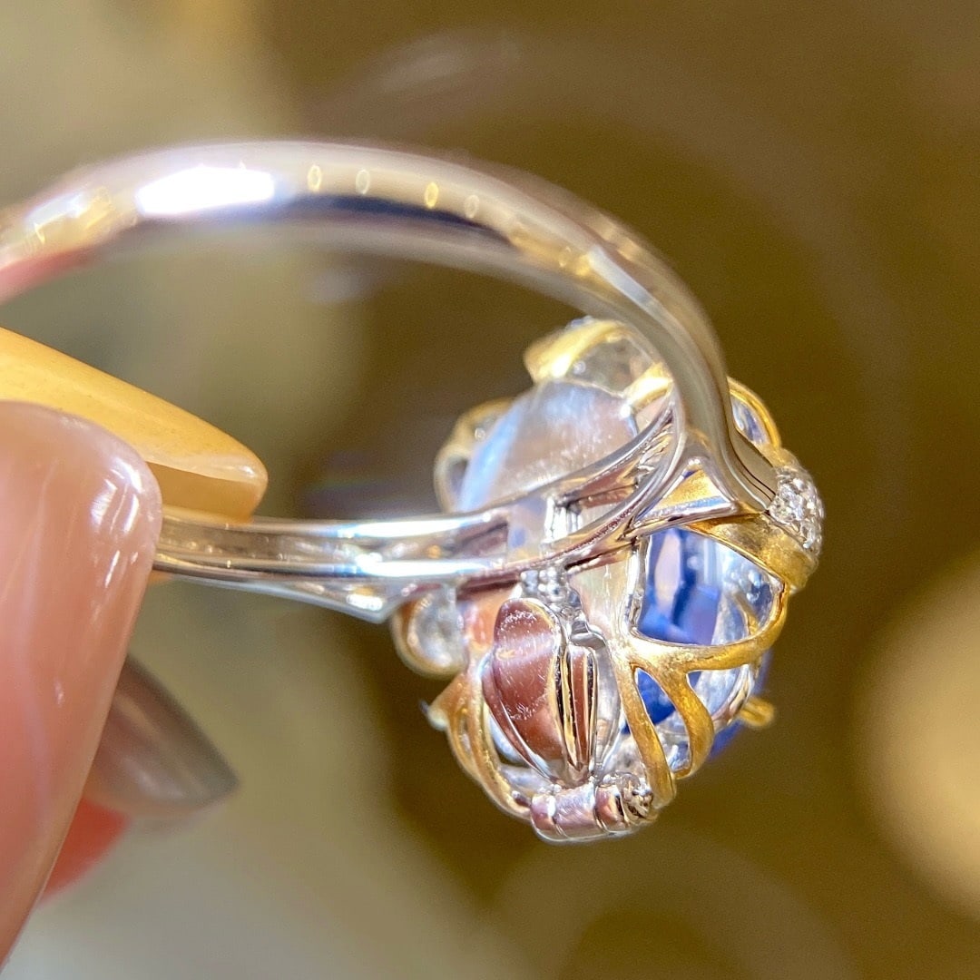 14k Gold 3.06 Ctw Natural Sapphire & Diamond Ring/pendant( Without Chain ) - 5