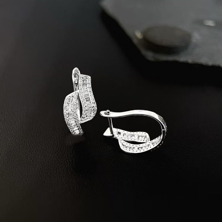 14k Gold 0.5 Ct Natural H Diamond Earrings - 6