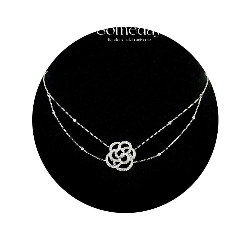 14k Gold 0.45 Ct Natural H Diamond Necklace - 2