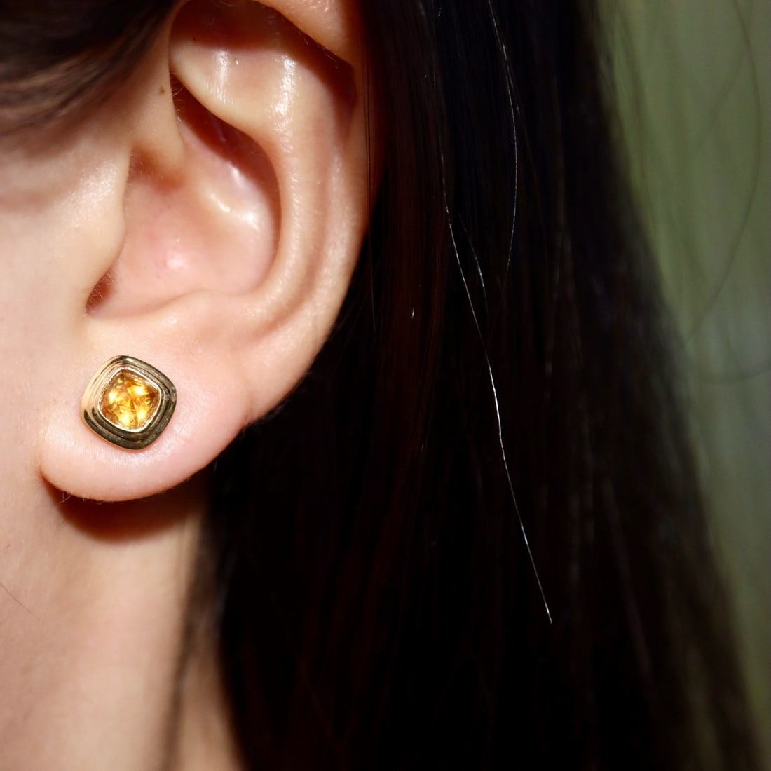 14k Gold 2.5 Ct Natural Spessartine Earrings - 4