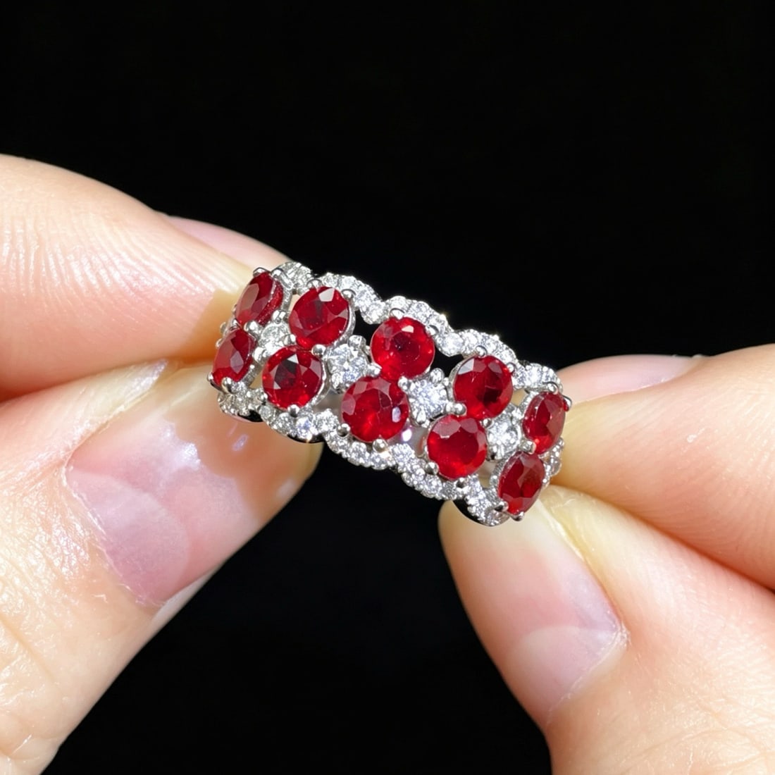 14k Gold 2.48 Ctw Natural Ruby & Diamond Ring - 3