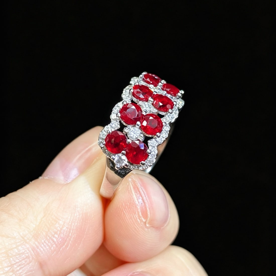 14k Gold 2.48 Ctw Natural Ruby & Diamond Ring - 4